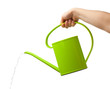 Foto: hand holding watering can isolated on white hand holding watering can isolated on white