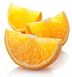 Orange slice on a white background.