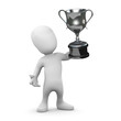 3d Little man wins the silver cup 3d Little man wins the silver cup