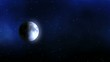 night sky with stars and moving Moon night sky with stars and moving Moon