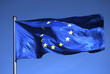Europaflage in stürmischem Wind