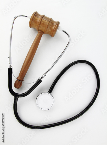 Photo: Judge’s Gavel and stethoscope Judge’s Gavel and stethoscope