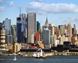 new york midtown skyline over hudson river