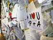 "I love U", Love notes in archway of Casa di Giulietta.