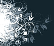 Floral abstract grunge background.