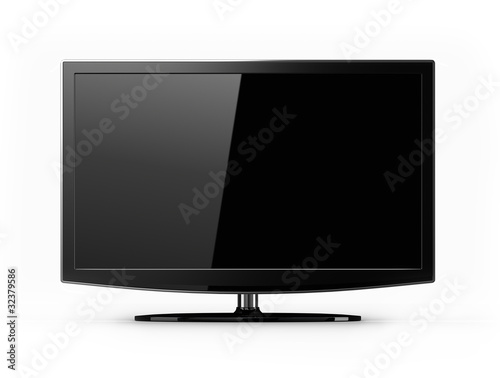 Illustration: LCD tv with black screen LCD tv with black screen