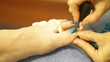 Pedicure detail.