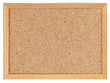 Cork board isolated over white