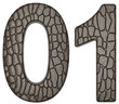 Alligator skin font 0 1 figures