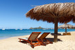 Two Beach Chairs In The Caribbean