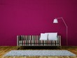 3d Rendering Sofa mit Streifen