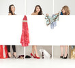 girls exchanging clothes store wordrobe