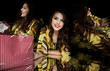 brunette girl kaleidoscope mirror