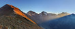 Sunbeam in mountain West Hight Tatra. Rohace
