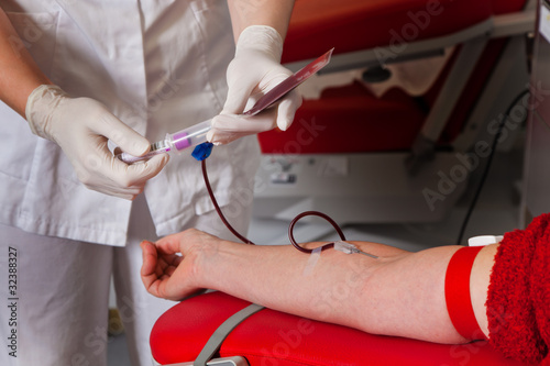 Photo: Blood from the blood donation Blood from the blood donation