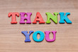 Thank you message on the background