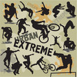 set silhouettes urban extreme sports set silhouettes urban extreme sports