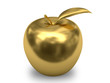 Golden apple on white background Golden apple on white background