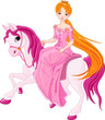 Princess riding horse