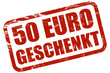 Grunge Stempel rot 50 EURO GESCHENKT