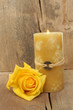 Candle and rose