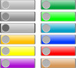 glossy rectangular varicolored buttons set