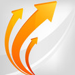 Abstract vector arrows with gray background
