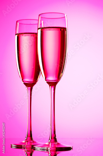 Photo: Pair of champagne flutes Pair of champagne flutes