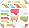 Collection Of Banners Of Origami And Ribbons Collection Of Banners Of Origami And Ribbons