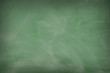 Green chalkboard with eraser marks Green chalkboard with eraser marks