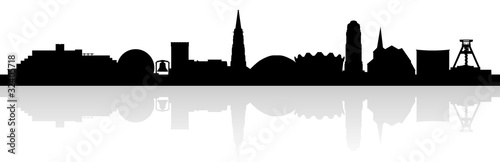 Vektor: Silhouette Bochum (Skyline) Silhouette Bochum (Skyline)