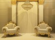 Luxury armchairs in royal interior Luxury armchairs in royal interior