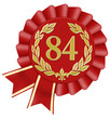jubiläum 84 button lorbeer schleife geburtstag