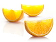 Orange slice on a white background.