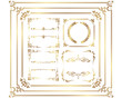 calligraphic elements frame vector