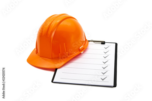 Photo: Helmet and checklist Helmet and checklist