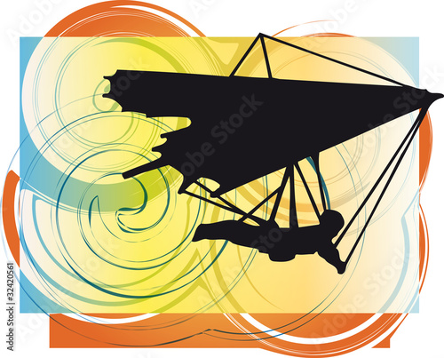Vector: Hang Glider vector illustration Hang Glider vector illustration