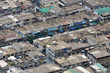 Slums of Bangkok, Thailand. Aerial view