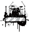 Vector: Abstract with musical instruments Abstract with musical instruments