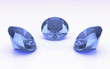 Trio of light blue round topaz stones Trio of light blue round topaz stones