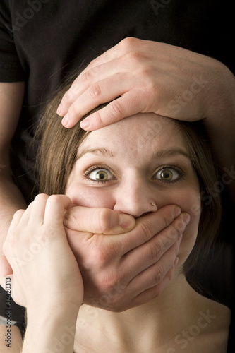Photo: Woman beeing kidnapped Woman beeing kidnapped