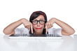 Frau am Computer