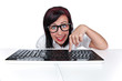 Frau am Computer