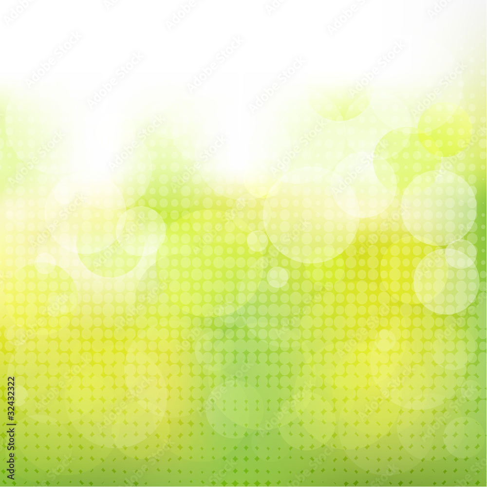 Green Natural Background With Boke