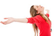 Woman with arms open