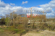 Sports stadium under construction. Warsaw
