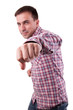 Attractive Man punching Attractive Man punching