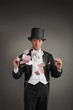 magician make card trick