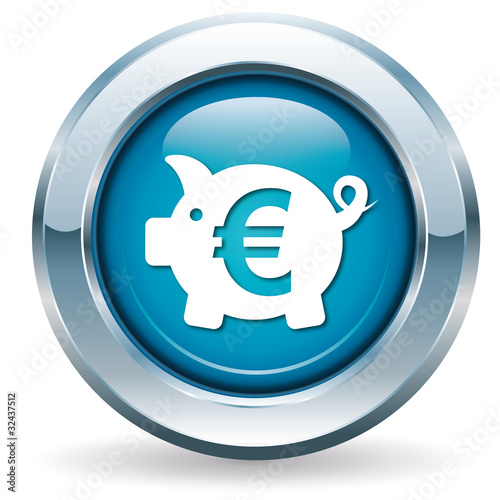 Vector: Sparschwein - Button Sparschwein - Button
