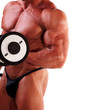 Bodybuilder exercising